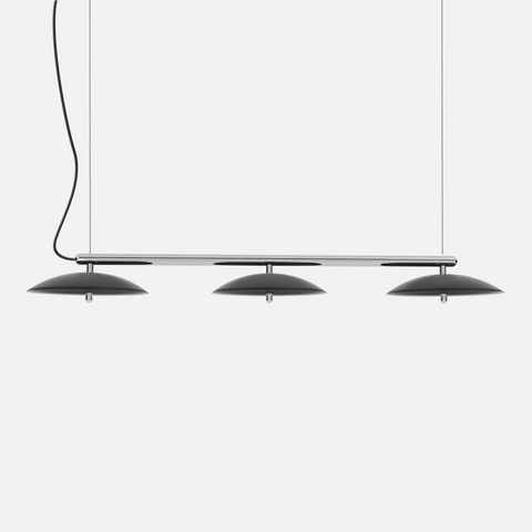 Signal Linear Pendant Light, Black & Nickel