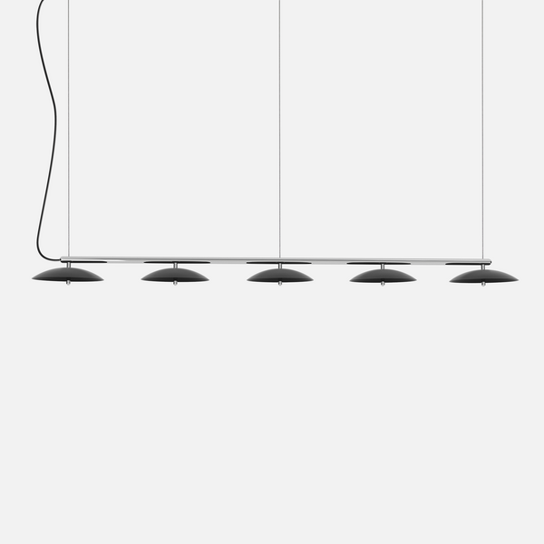 Signal Linear Pendant Light, Black & Nickel