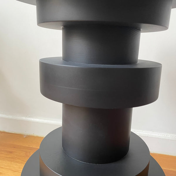 Sass Side Table, Tall, Black, Floor Model