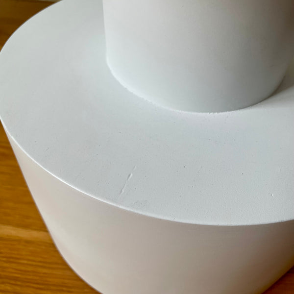 Sass Side Table, Short, White, Floor Model