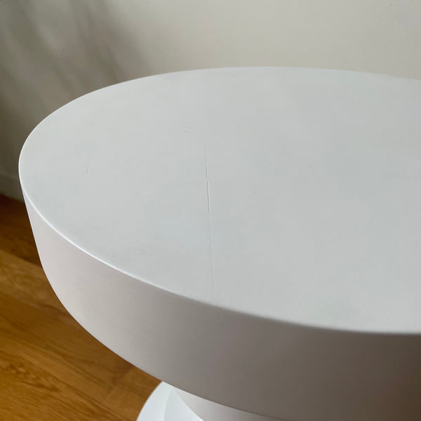 Sass Side Table, Tall, White, Factory 2nd