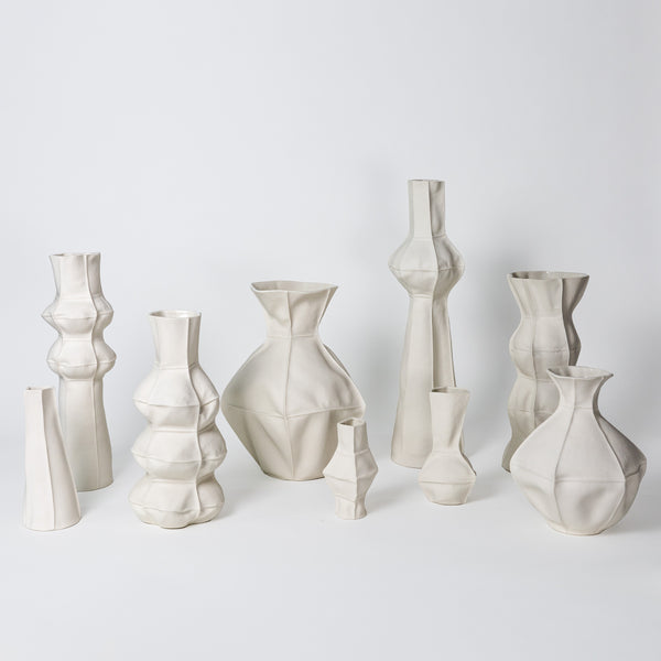 Kawa Vases Set of 9 - White, Porcelain