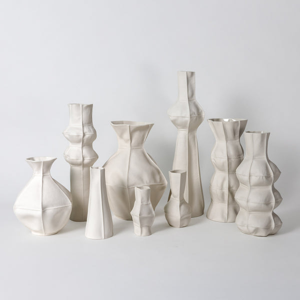 Kawa Vases Set of 9 - White, Porcelain