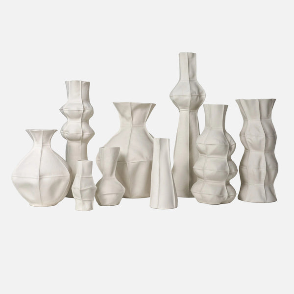 Kawa Vases Set of 9 - White, Porcelain