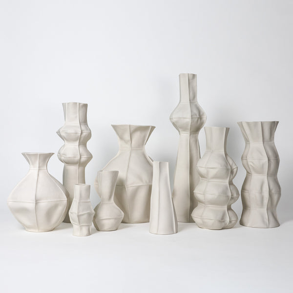 Kawa Vases Set of 9 - White, Porcelain