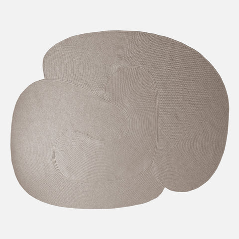 Riff Braided Wool 9x12 Beige Area Rug