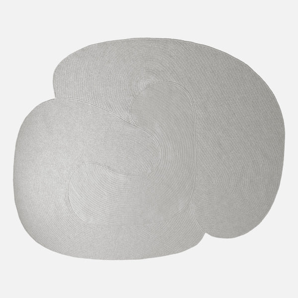 Riff Rug, 9X12 Light Grey