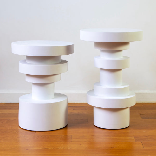 Sass Side Table, Tall, White