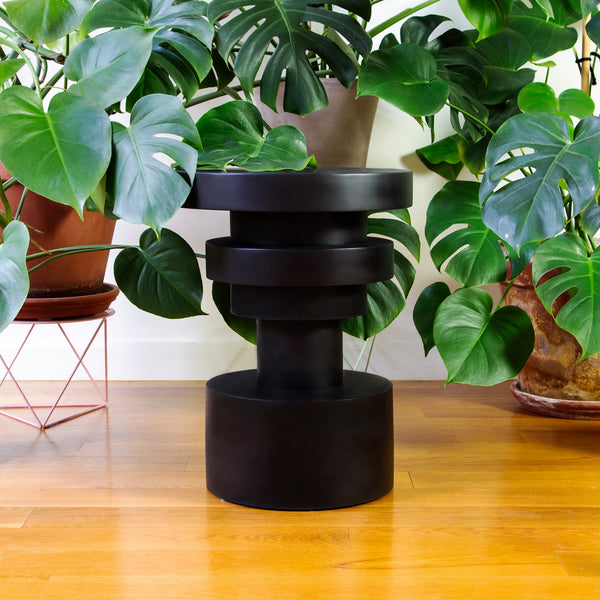 Sass Side Table, Pair, Black