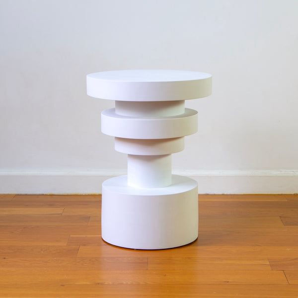 Sass Side Table, Short, White