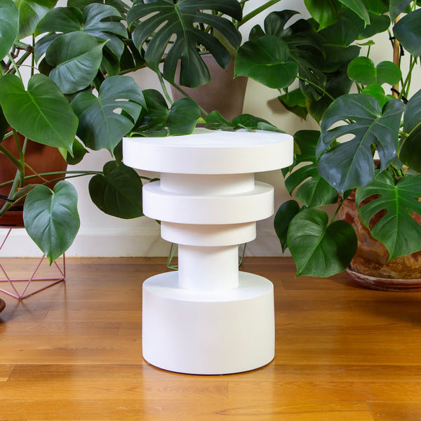 Sass Side Table, Pair, White