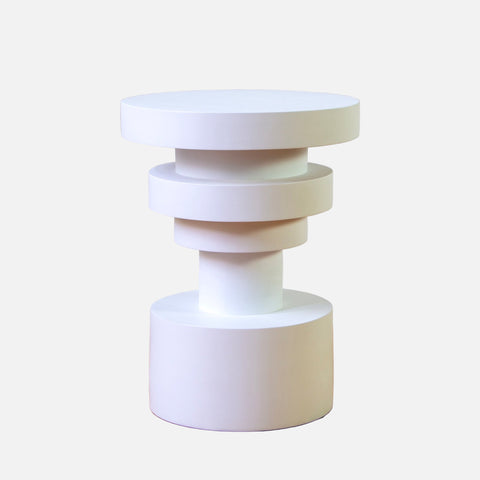 Sass Side Table, Short, White