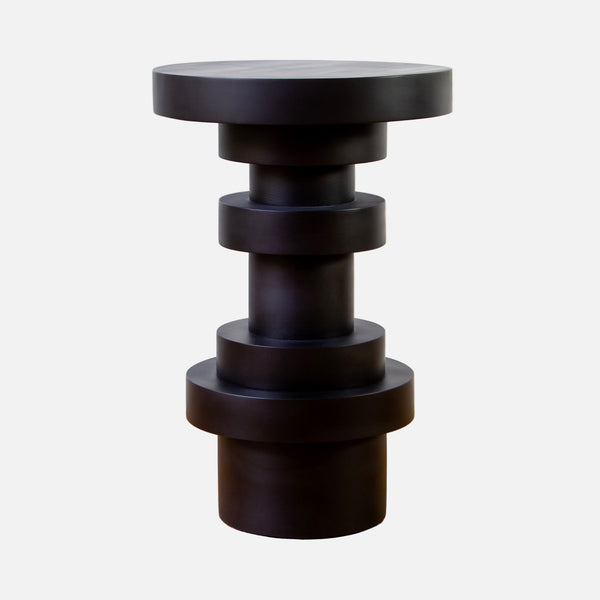 Sass Side Table, Tall, Black