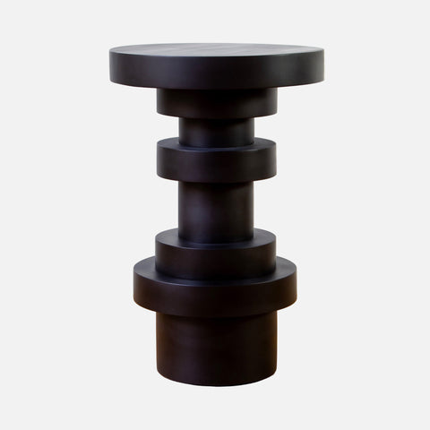 Sass Side Table, Tall, Black