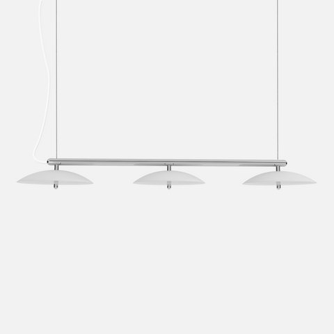 Signal Linear Pendant Light, White & Nickel