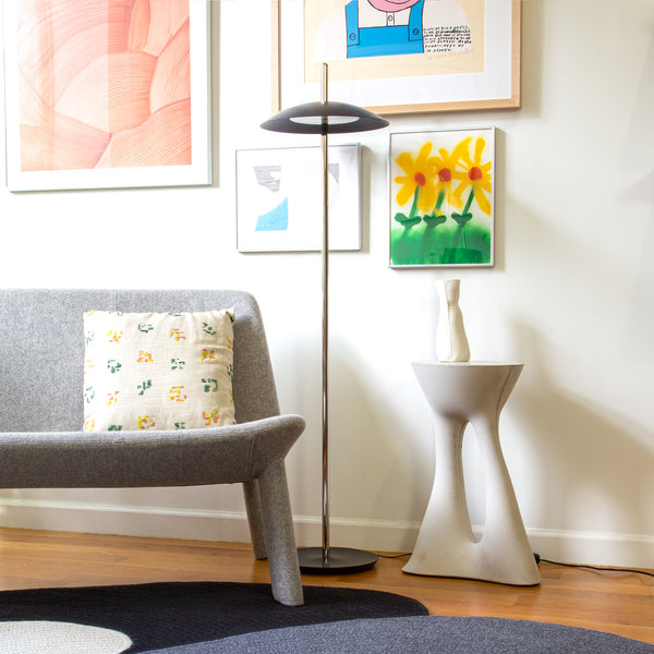 Signal Floor Lamp, Black & Nickel