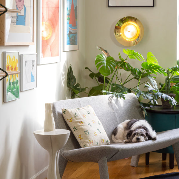 Signal Wall Sconce, White & Copper