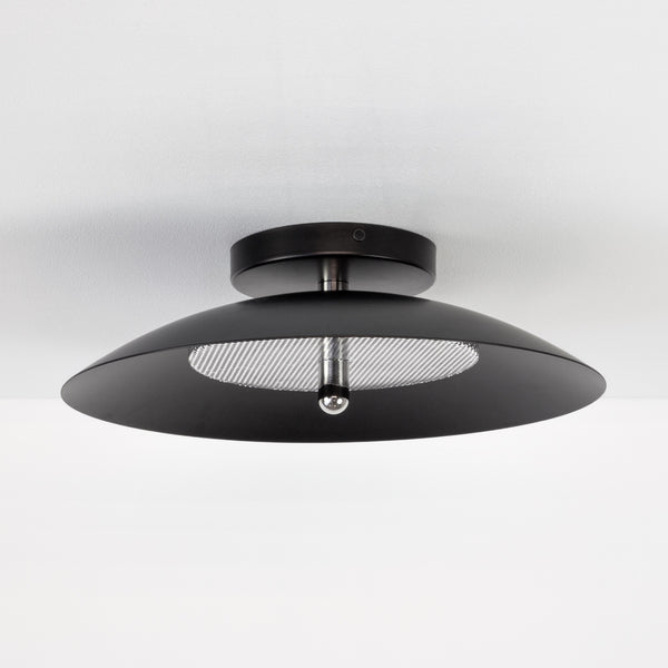 Signal Flush Mount, Black & Nickel