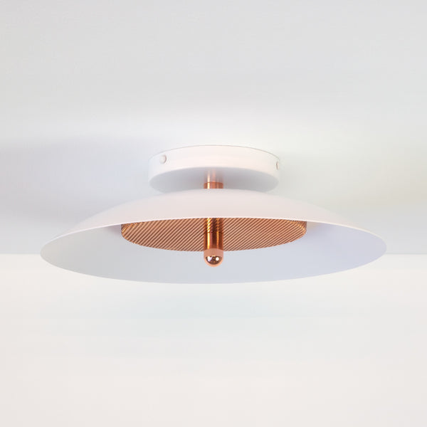 Signal Flush Mount, White & Copper