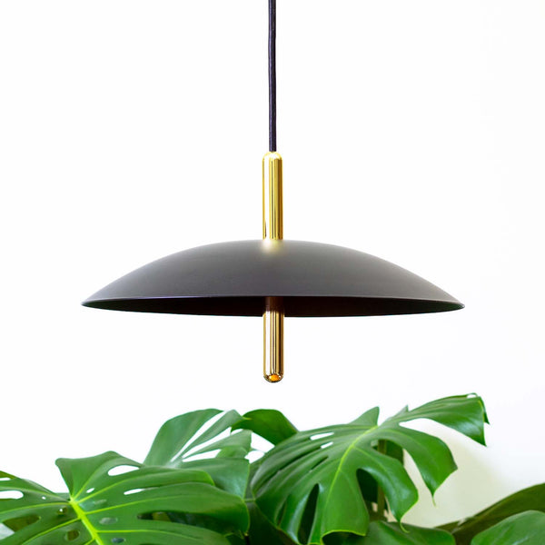 Signal Pendant Light, Black & Brass