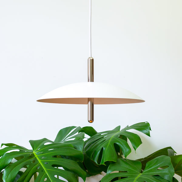 Signal Pendant Light, White & Copper