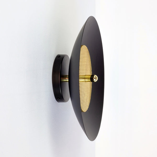 Signal Flush Mount, Black & Brass