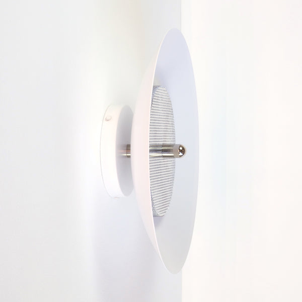 Signal Flush Mount, White & Nickel