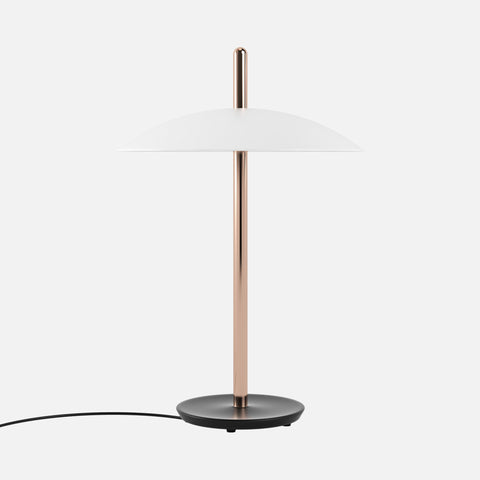 Signal Table Lamp - White & Copper