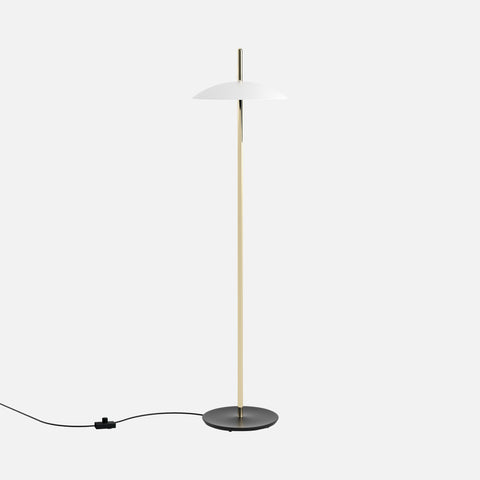 Signal Floor Lamp, White & Brass