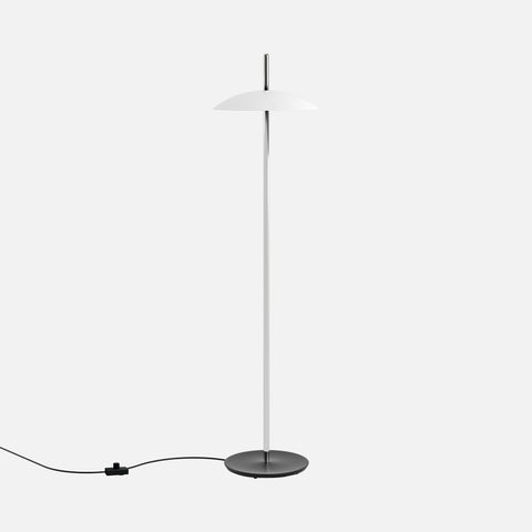 Signal Floor Lamp, White & Nickel