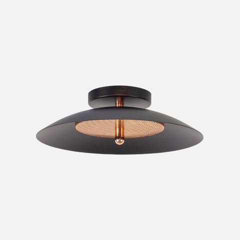 Signal Flush Mount, Black & Copper