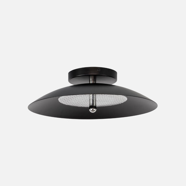 Signal Flush Mount, Black & Nickel
