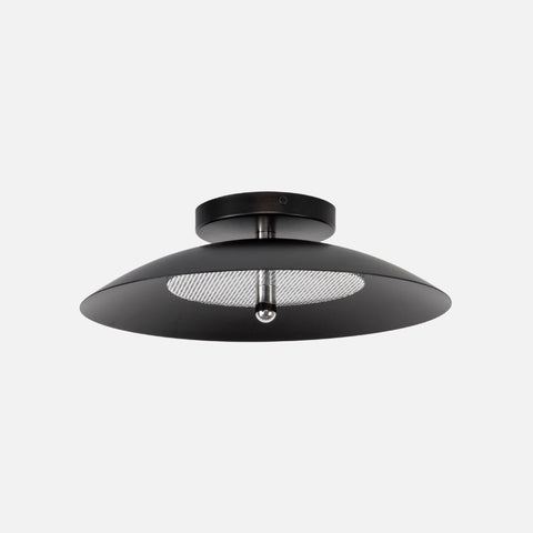 Signal Flush Mount, Black & Nickel