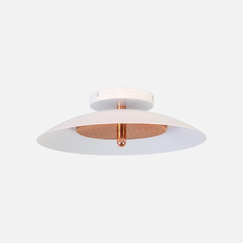 Signal Flush Mount, White & Copper