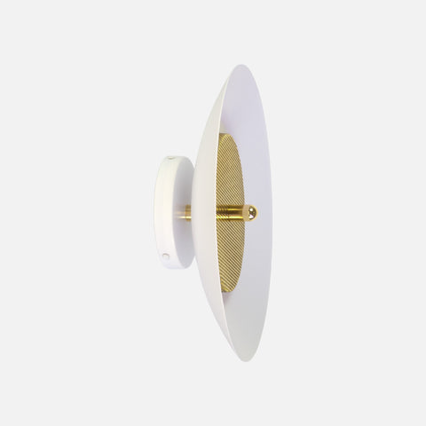 Signal Wall Sconce, White & Brass