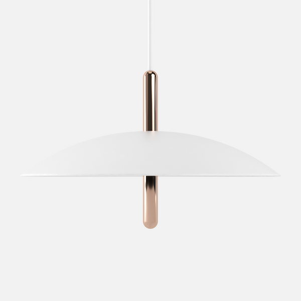 Signal Pendant Light, White & Copper