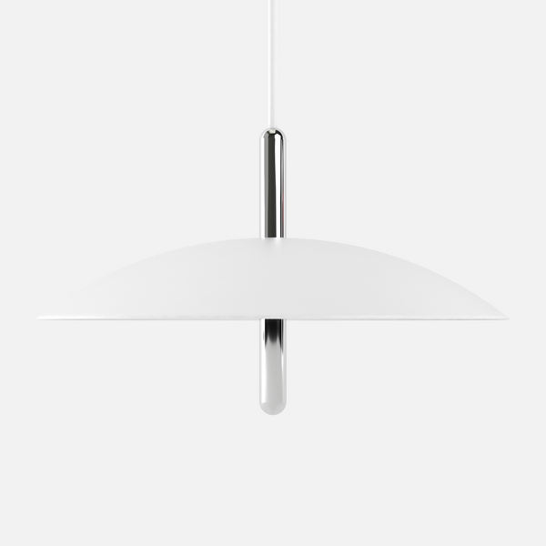 Signal Pendant Light, White & Nickel