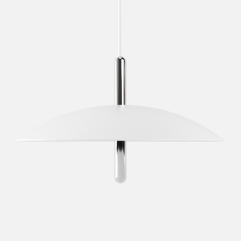 Signal Pendant Light, White & Nickel